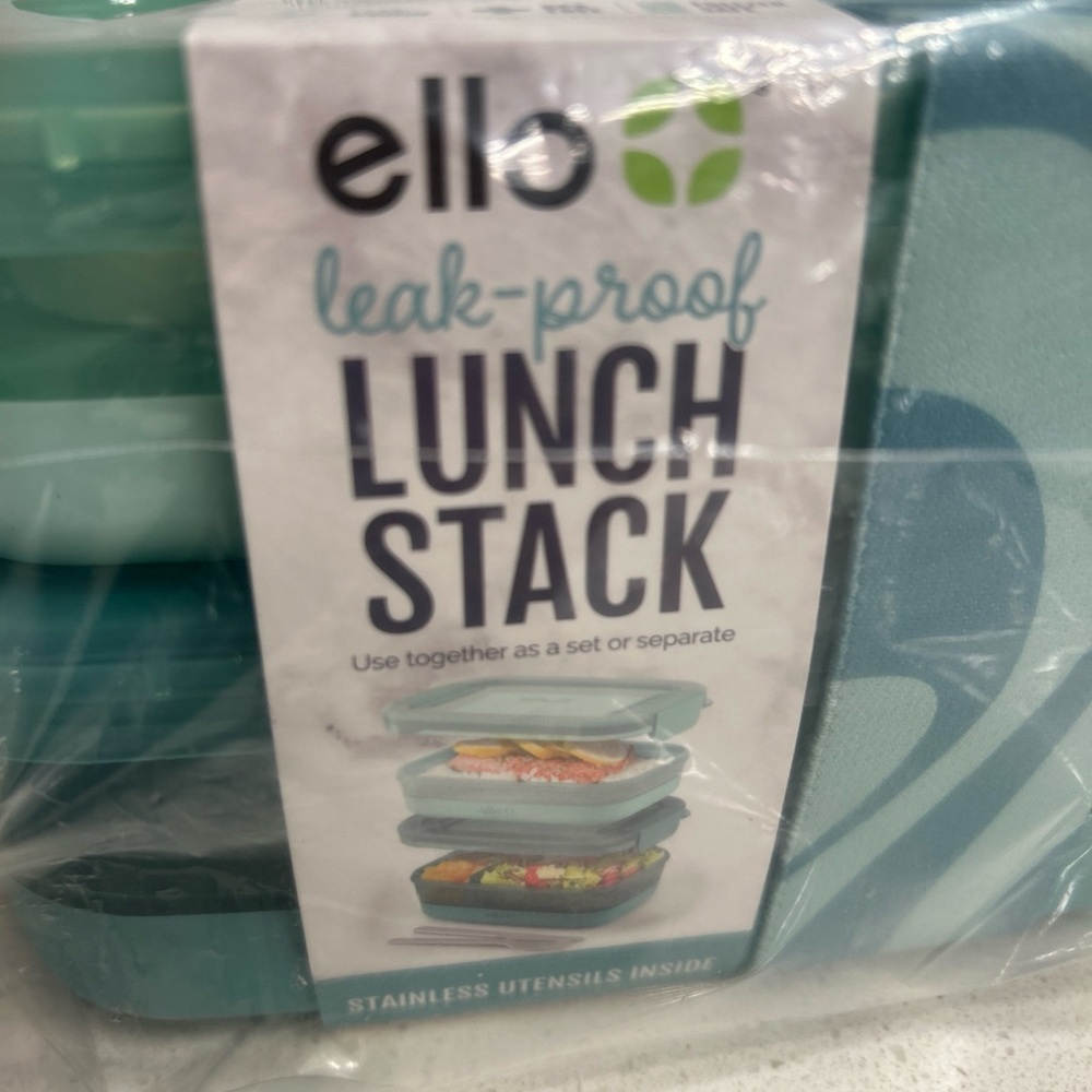 Ello 2 Stack Food Storage Lunch Stack Container Set NEW - Picture 3 of 5